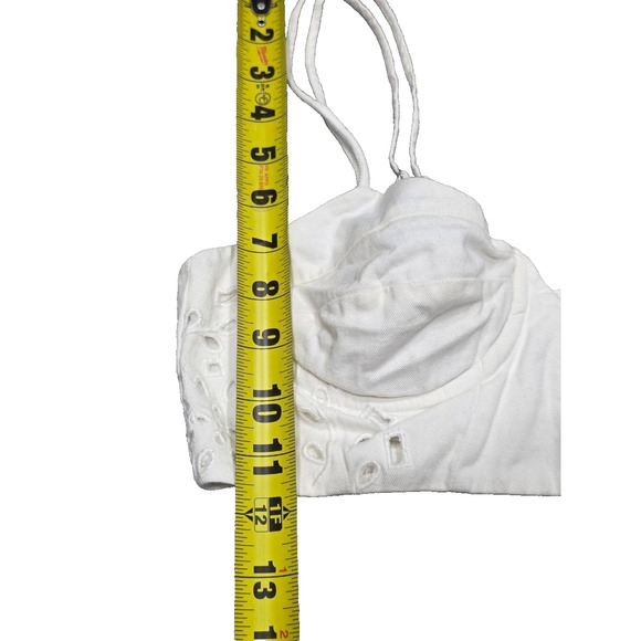 Anthropologie lTularosa Valentina babydoll eyelet Y2K Bra Top White S A003790 - Picture 4 of 10